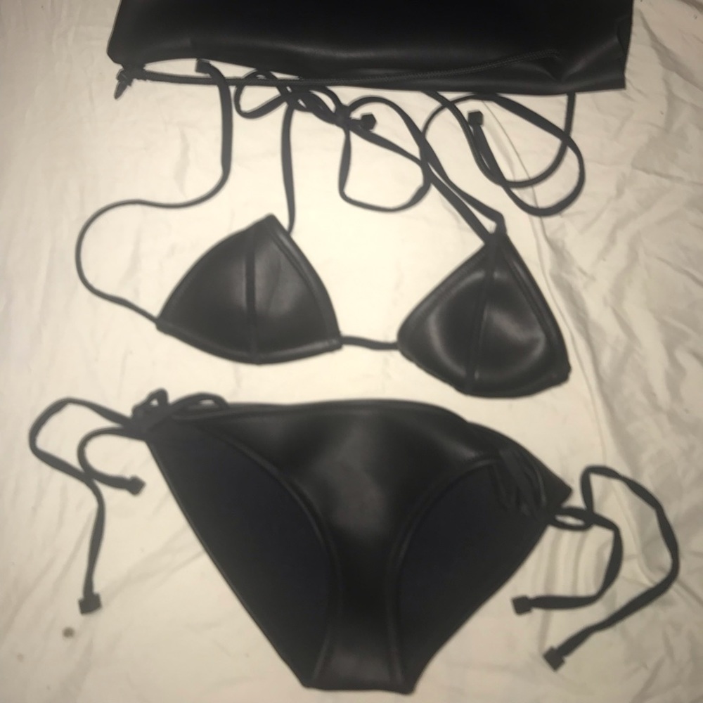 Triangl Black Neoprene Indy Swimsuit